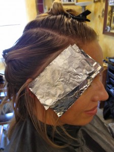 With foils only , the demarcation of color is much more defined.