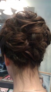 Kevin worked his magic to create this romantic updo