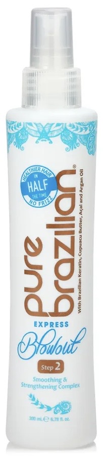 “Pure Brazilian Express Blowout keratin treatment for smooth frizz-free hair in Charleston humidity”