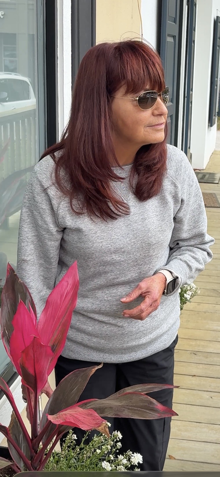 Mahogany red hair color transformation using Keune Tinta Color at Salon International in Charleston, South Carolina.